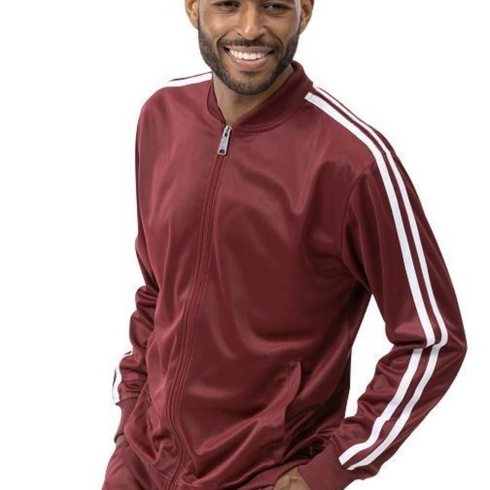 MONTIQUE BURGANDY 2 PIECE WARM UP JOGGING SUIT